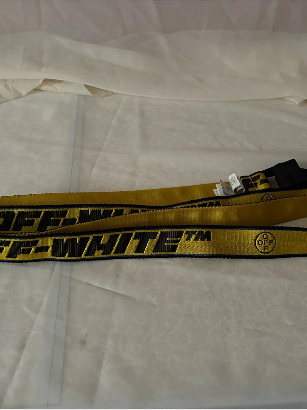 Off-White Yellow and Black Industrial Web Belt